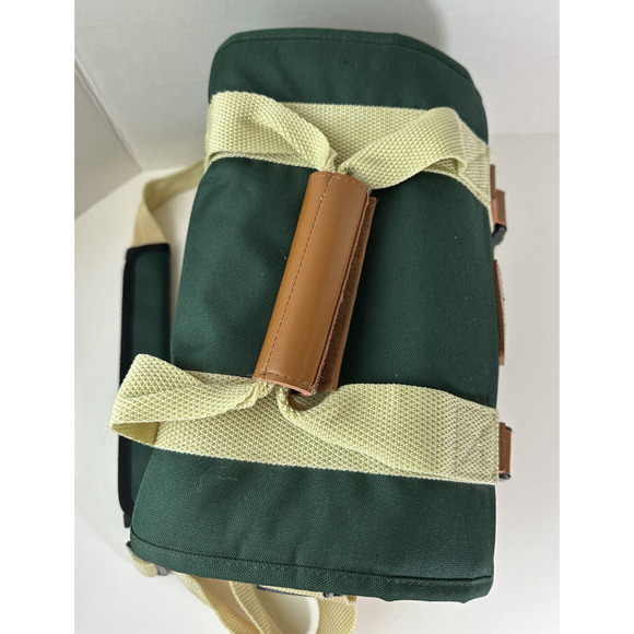 Retro Canon Camera Bag Organizer Green Pockets Shoulder Strap DSLR Carry Case - Picture 8 of 15